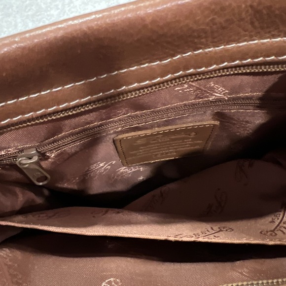 Fossil Leather Crossbody Bag Brown Y2K 2000s Boho Hobo Festival Style 75082 - Picture 8 of 12